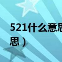 521什么意思怎么表示（521可以代表几种意思）