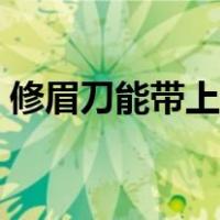 修眉刀能带上轻轨吗（修眉刀能带上高铁吗）