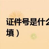 证件号是什么意思啊（证件号是什么意思怎么填）