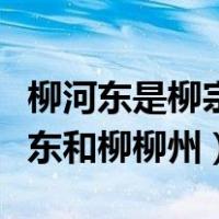 柳河东是柳宗元的什么（柳宗元为什么叫柳河东和柳柳州）
