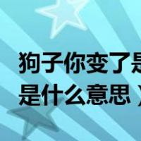 狗子你变了是什么意思网络用语（狗子你变了是什么意思）