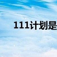 111计划是什么（111计划是什么意思）