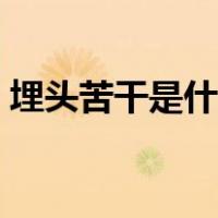 埋头苦干是什么电影（埋头苦干是什么意思）