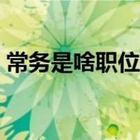 常务是啥职位（常务是什么意思是什么职位）