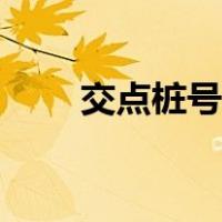 交点桩号什么意思（桩号什么意思）