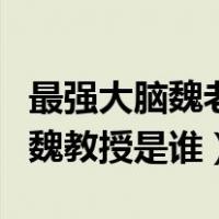 最强大脑魏老师叫什么（江苏卫视最强大脑中魏教授是谁）