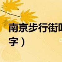 南京步行街叫什么名字（南京步行街叫什么名字）