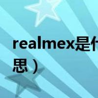 realmex是什么屏幕材质（realmex是什么意思）