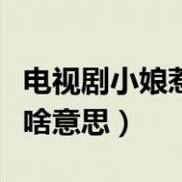 电视剧小娘惹是中国拍的吗（电视剧小娘惹是啥意思）
