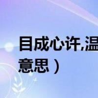 目成心许,温澜潮生（目成心许温澜潮生什么意思）