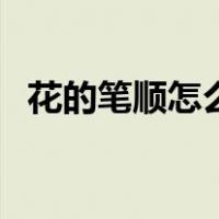 花的笔顺怎么写田字格（花的笔顺怎么写）