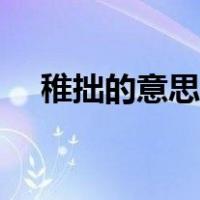 稚拙的意思和含义（稚拙的意思是什么）