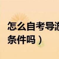 怎么自考导游资格证（想自考导游证需要什么条件吗）