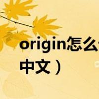 origin怎么设置中文名字（Origin怎么设置中文）