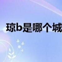 琼b是哪个城市的车牌号（琼b是哪个城市）