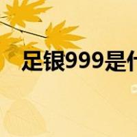 足银999是什么档次（足银999是指什么）