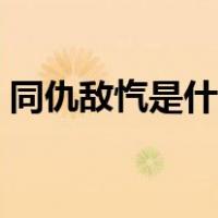 同仇敌忾是什么短语（同仇敌忾造一个句子）
