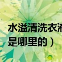 水溢清洗衣液多少钱一桶（水溢清洗衣液厂家是哪里的）
