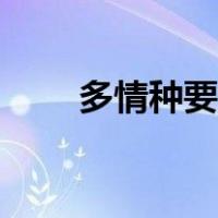 多情种要不要买菜（多情种啥意思）