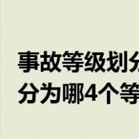 事故等级划分的标准（事故等级划分标准等级分为哪4个等级）