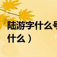 陆游字什么号什么被称为什么（陆游字什么号什么）