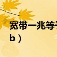 宽带一兆等于多少mb（宽带一兆等于多少mb）