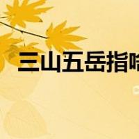 三山五岳指啥生肖（三山五岳打什么生肖）