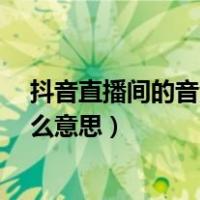 抖音直播间的音浪是什么意思?（抖音直播的时候音浪是什么意思）