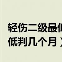 轻伤二级最低判几个月对方谅解（轻伤二级最低判几个月）