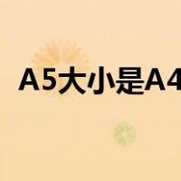 A5大小是A4的一半吗（a4一半是不是A5）