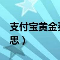 支付宝黄金买1元（支付宝一元买黄金什么意思）