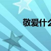 敬爱什么意思啊（敬爱什么意思）