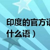 印度的官方语言是英语吗（印度的官方语言是什么语）