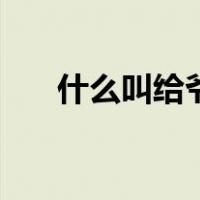 什么叫给爷爬（给爷爬啥意思是什么）