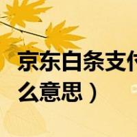 京东白条支付是什么回事（京东白条支付是什么意思）