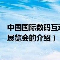 中国国际数码互动娱乐展览会（关于中国国际数码互动娱乐展览会的介绍）