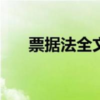 票据法全文（关于票据法全文的介绍）