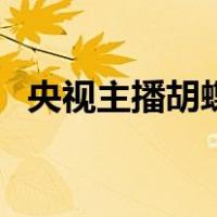 央视主播胡蝶（关于央视主播胡蝶的介绍）