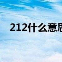 212什么意思（关于212什么意思的介绍）