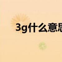 3g什么意思（关于3g什么意思的介绍）