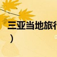 三亚当地旅行社（关于三亚当地旅行社的介绍）