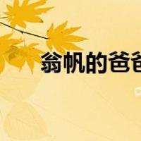 翁帆的爸爸（关于翁帆的爸爸的介绍）
