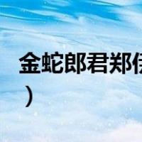金蛇郎君郑伊健（关于金蛇郎君郑伊健的介绍）