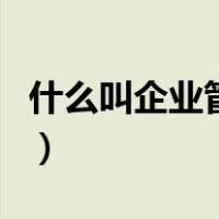什么叫企业管理（关于什么叫企业管理的介绍）