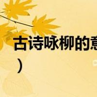古诗咏柳的意思（关于古诗咏柳的意思的介绍）