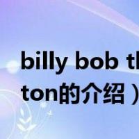 billy bob thornton（关于billy bob thornton的介绍）