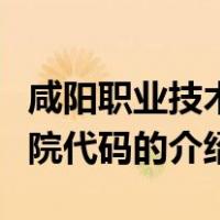 咸阳职业技术学院代码（关于咸阳职业技术学院代码的介绍）