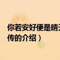 你若安好便是晴天林徽因传（关于你若安好便是晴天林徽因传的介绍）
