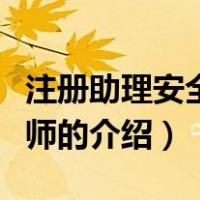 注册助理安全工程师（关于注册助理安全工程师的介绍）