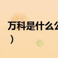 万科是什么公司（关于万科是什么公司的介绍）
